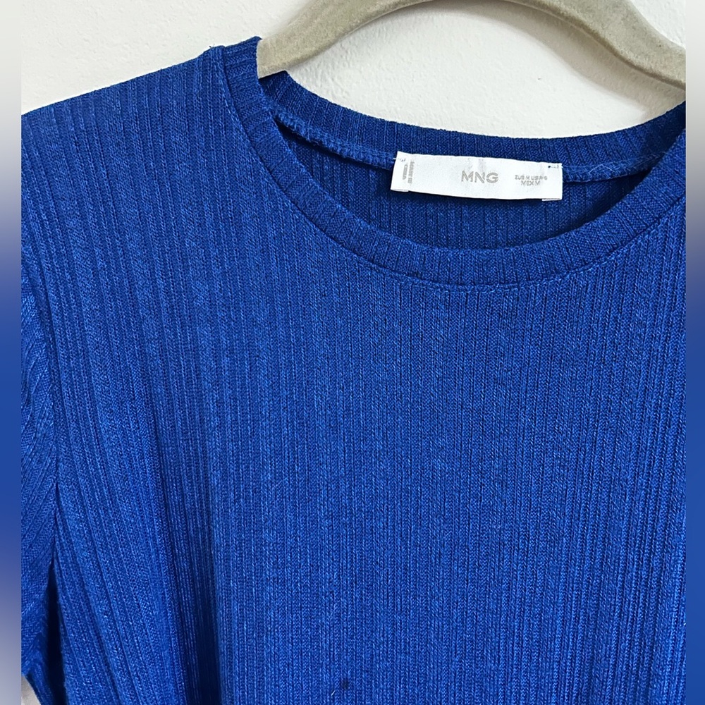 Mango Blue Tie Dress